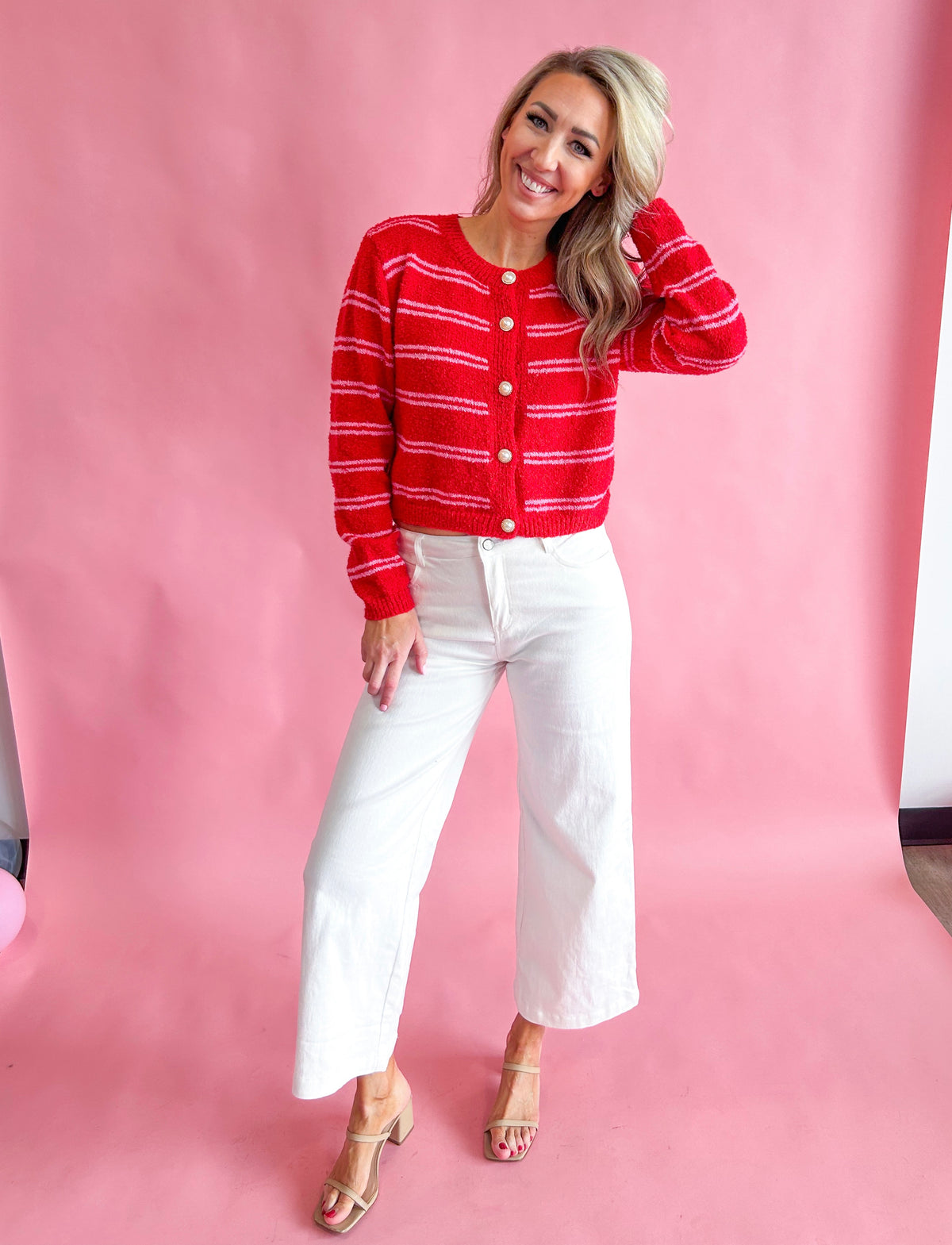 Kiana Striped Button Up Cardigan