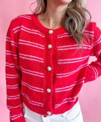 Kiana Striped Button Up Cardigan