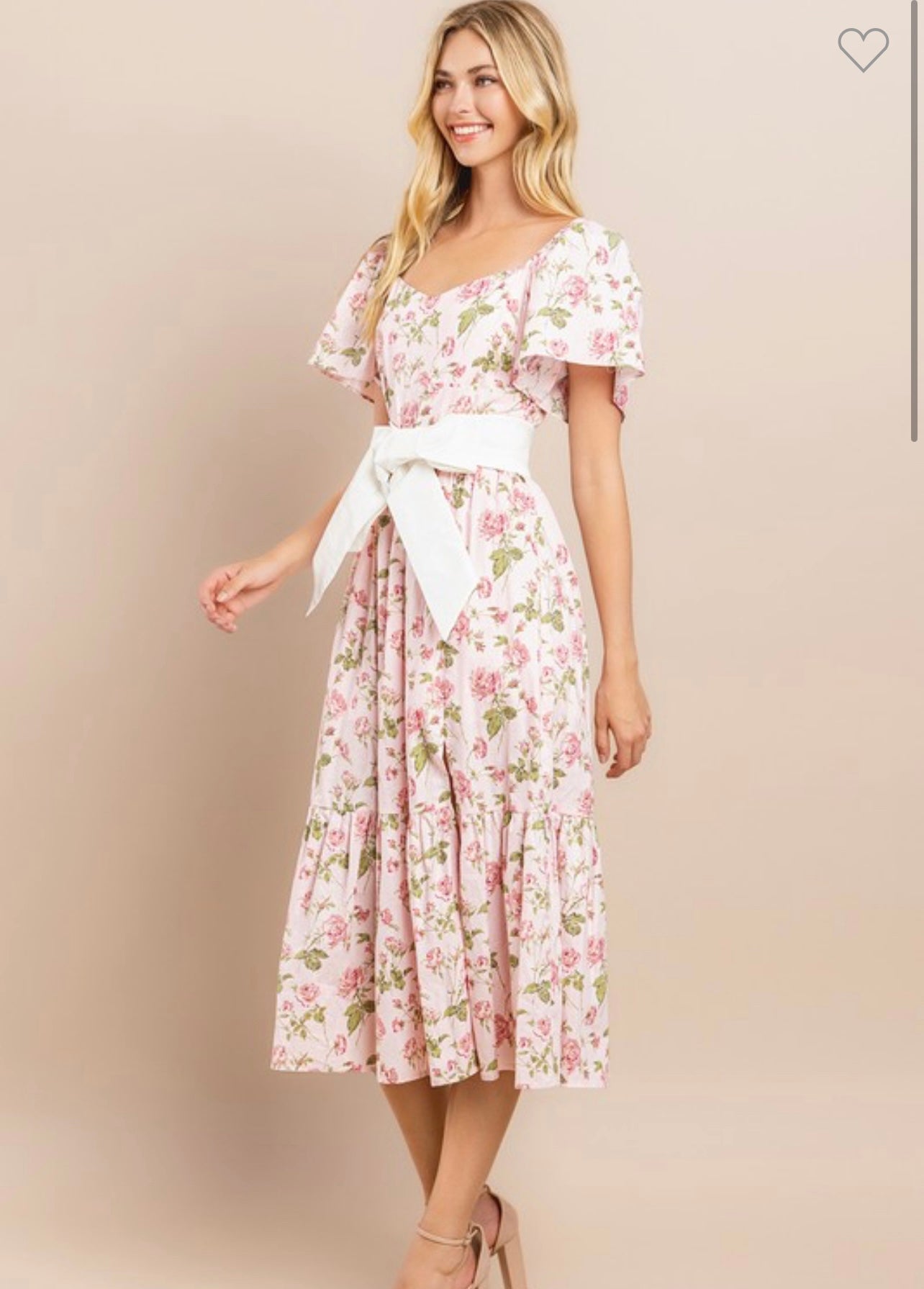 Charlotte Bow Floral Midi Dress