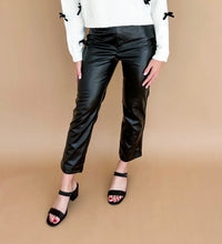 Andra Faux Leather Straight Leg Pants