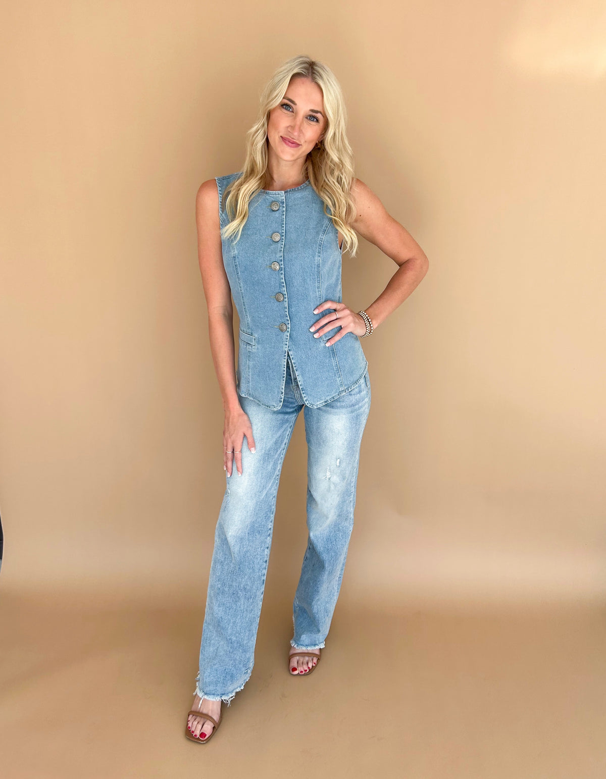 RISEN Jillian Stretch Wide Leg Jeans