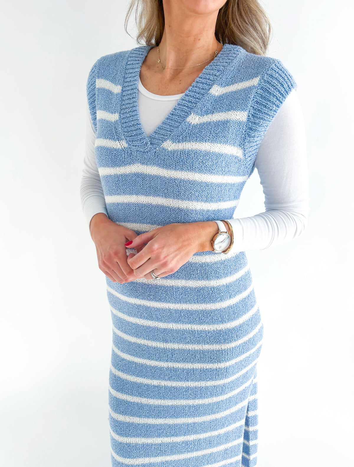 Tova Striped Sweater Midi Dress