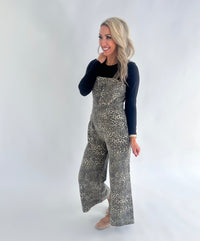 Easy to Love Leopard Twill Wide Leg Jumpsuit