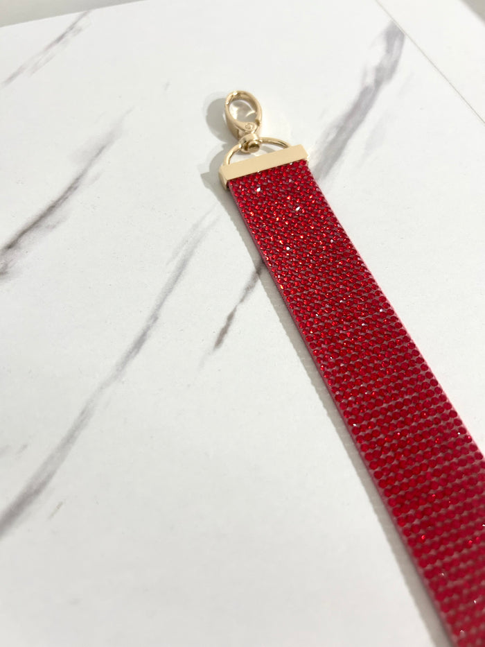 Red Rhinestone Game Day Strap