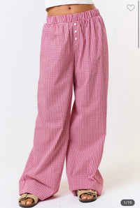 Gingham Checkered Boxer Pants