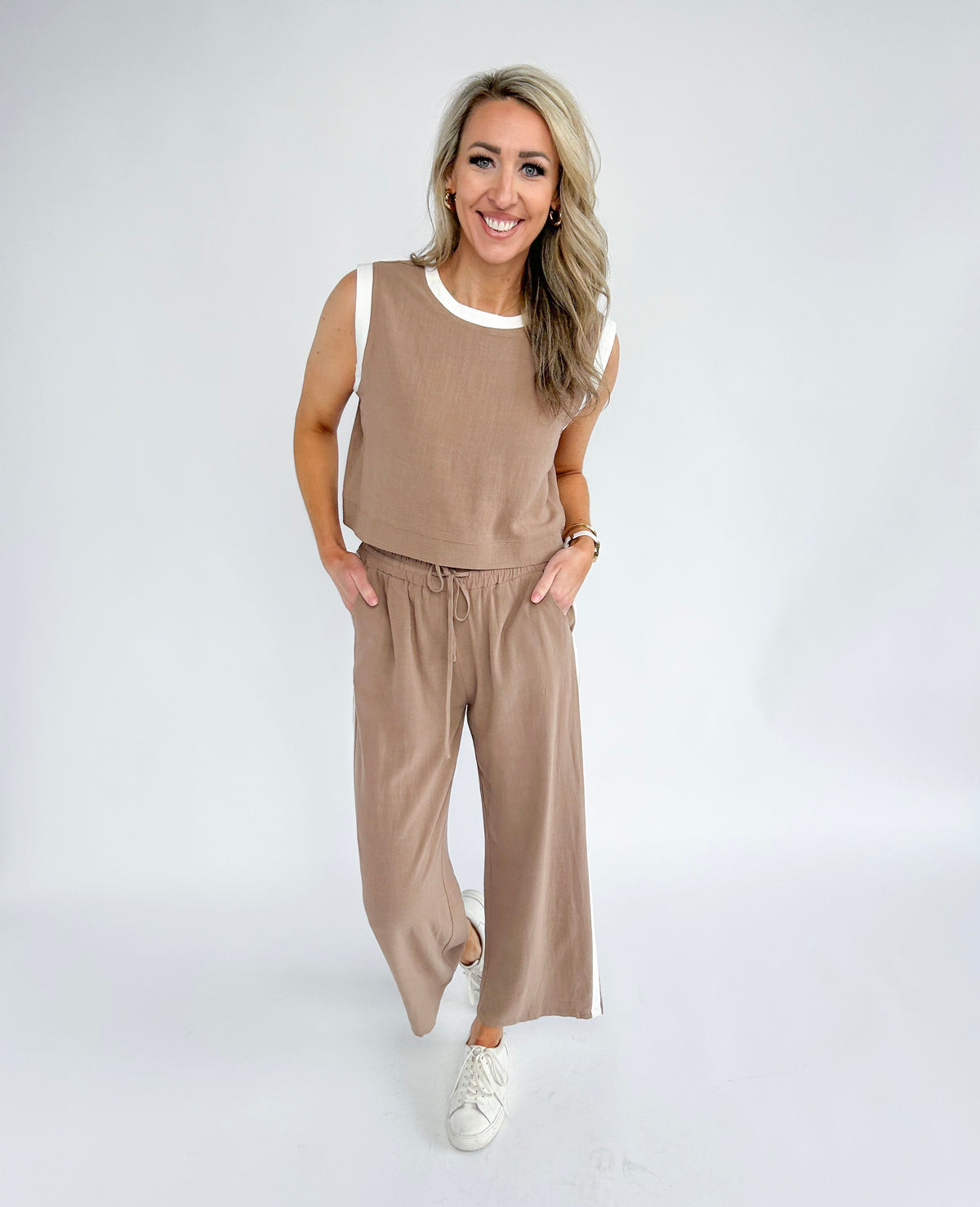 Stevie Contrast Top/Pant Set