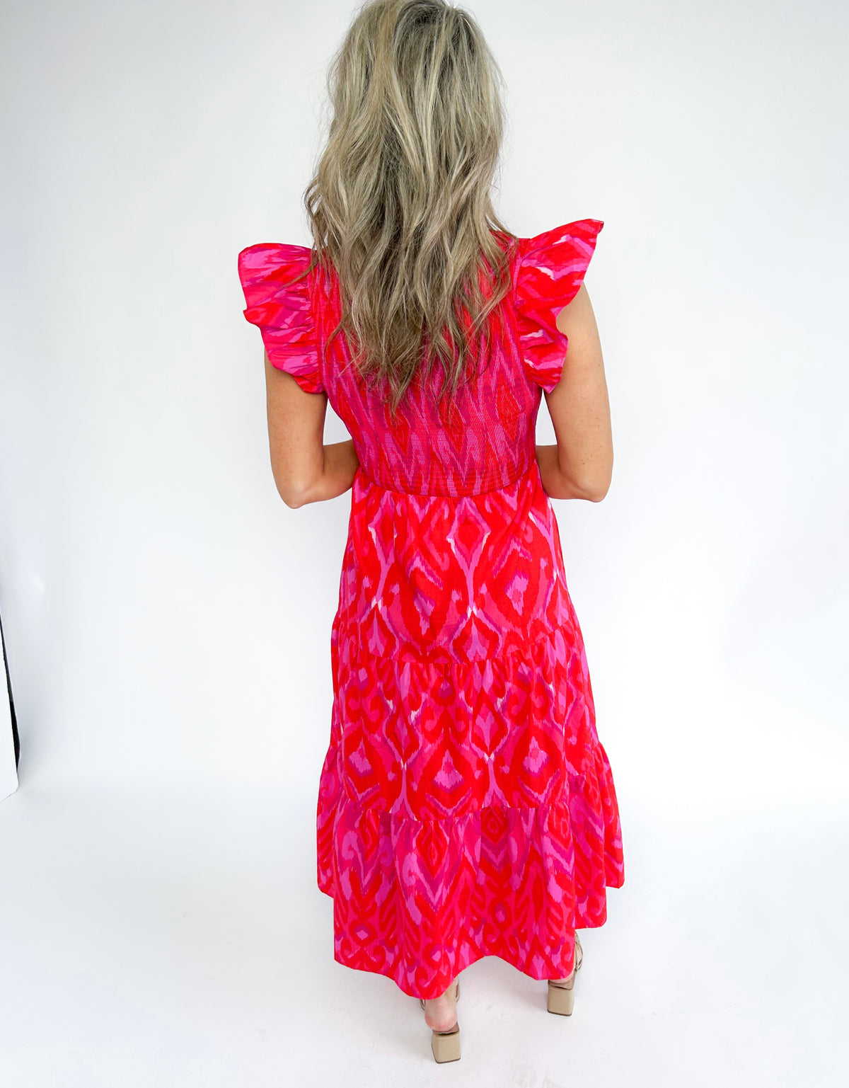 Blevin Smocked Bodice Midi Dress