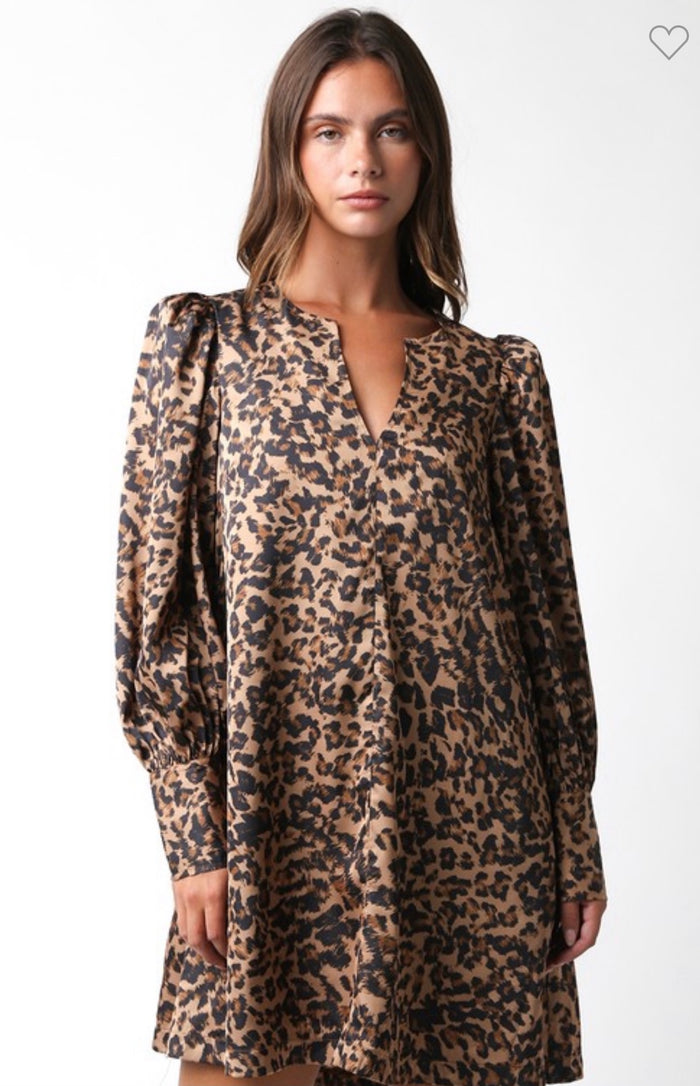 Annabelle Leopard Mini Dress