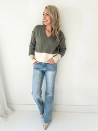 Dalton Ribbed Hem Sweater