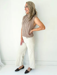 Willow Turtle Neck Textured Sleeveless Sweater