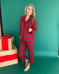 Deck The Halls Plaid Pajama Top/Pants Set