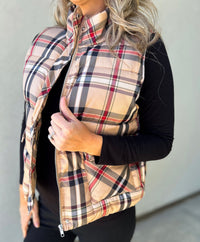 Tommy Plaid Puffer Vest