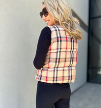 Tommy Plaid Puffer Vest