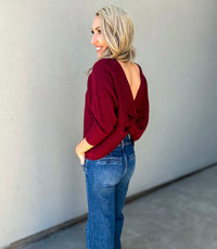 Twist Convertible Sweater (Sangria)