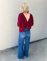 Twist Convertible Sweater (Sangria)