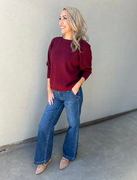 Twist Convertible Sweater (Sangria)