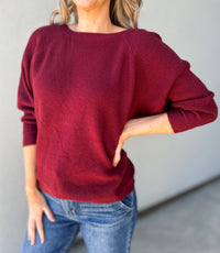 Twist Convertible Sweater (Sangria)