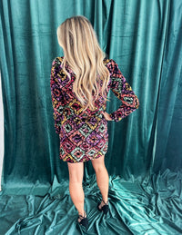 Nightfall Stretchy Sequin Mini Dress