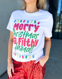 Merry Christmas Ya Filthy Animal Tee