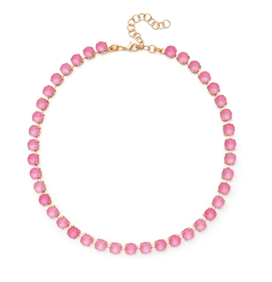 Myra Bubble Gum Pink Gem Necklace
