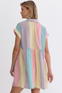 Lemon Blush Striped Dress