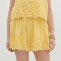 Lemon Eyelet Shorts
