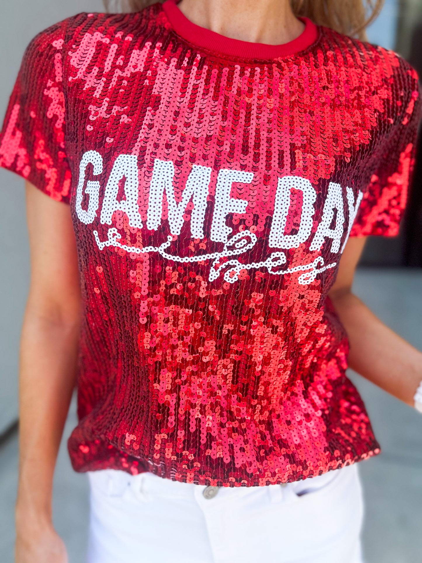 Game Day Vibes Sequin Top