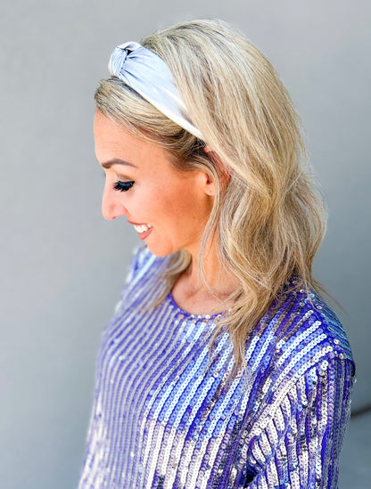Metallic Knot Headband (Silver)