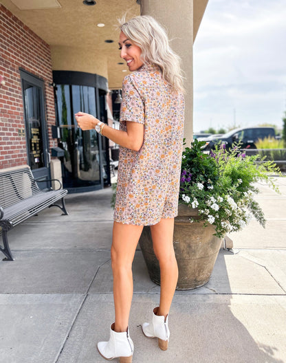 Benton Floral Denim Romper