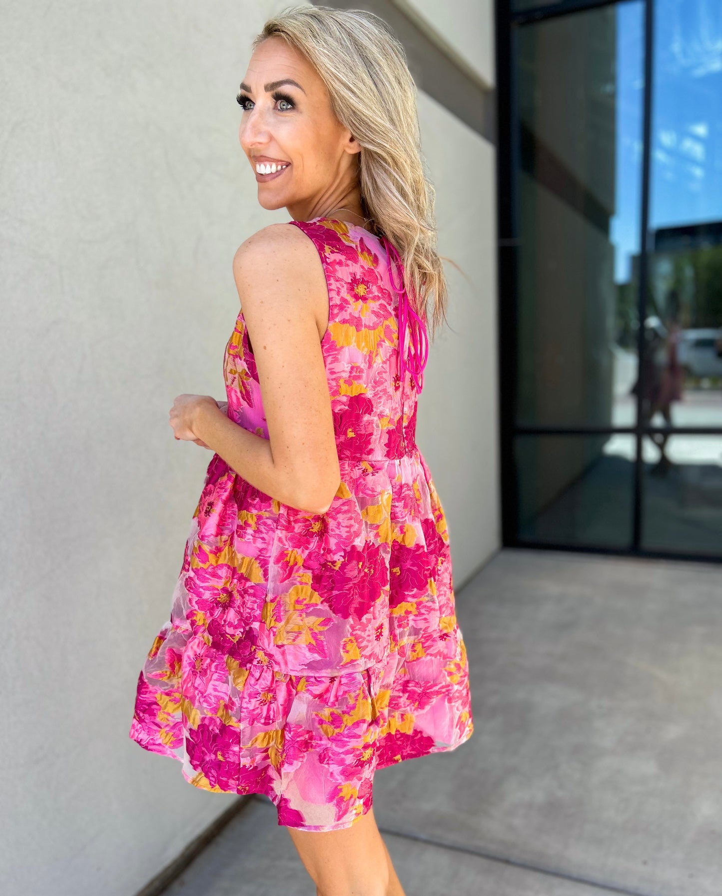 Francine Textured Floral Dress