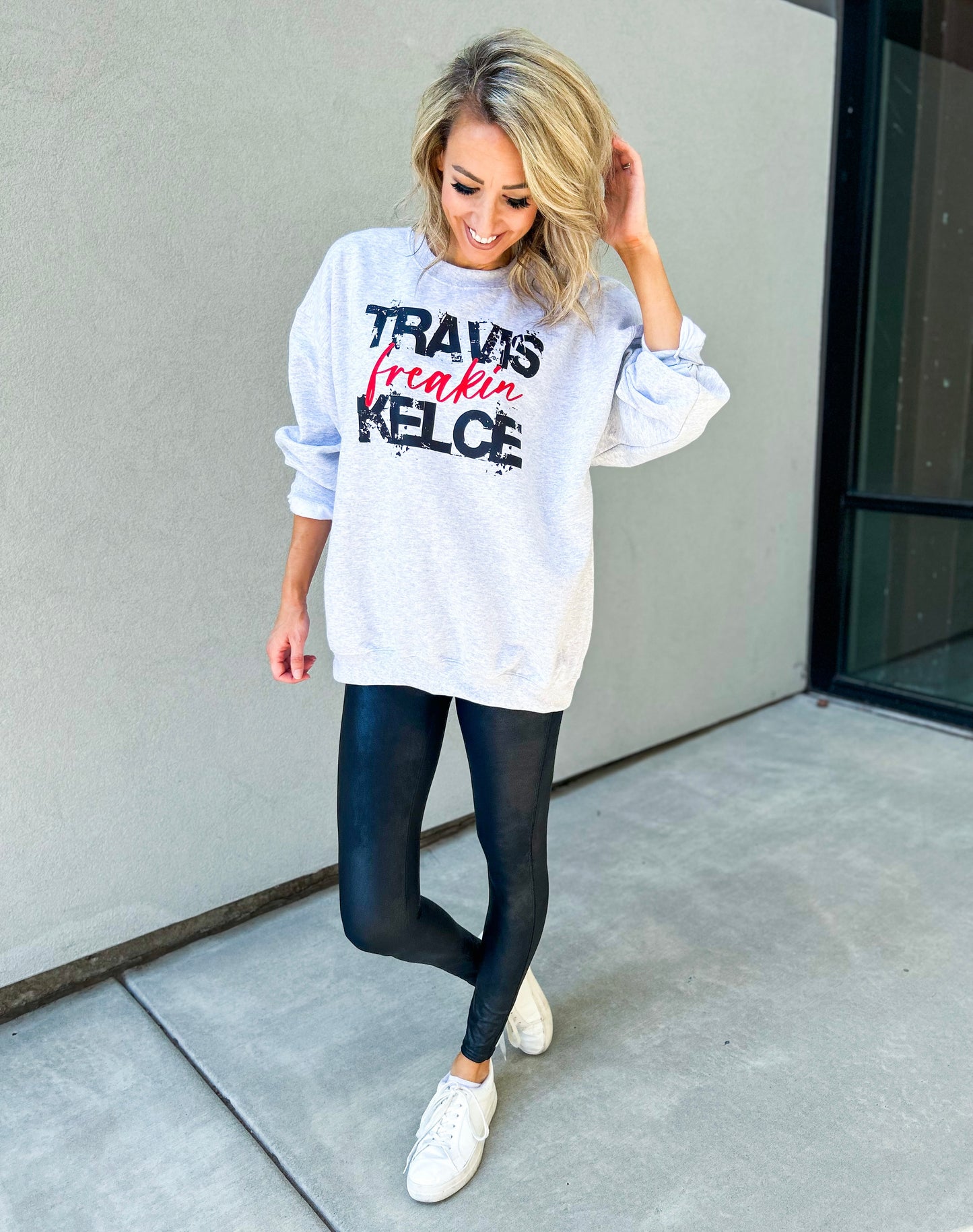 Travis Freakin Kelce Sweatshirt (Heather Grey)