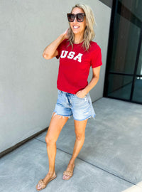 Retro USA Tee (Red)