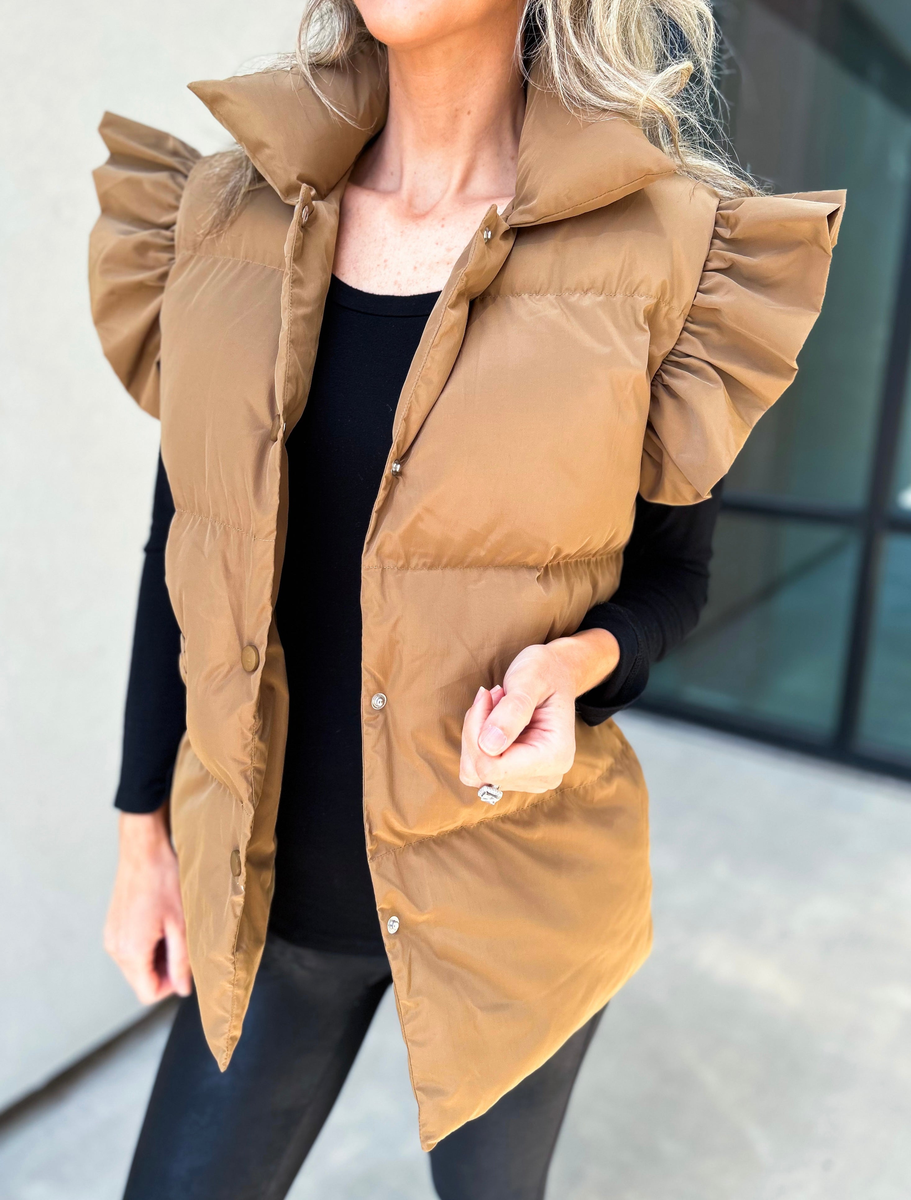 nuyuh ウユ bicolor caramel long vest - ベスト/ジレ