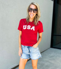 Retro USA Tee (Red)