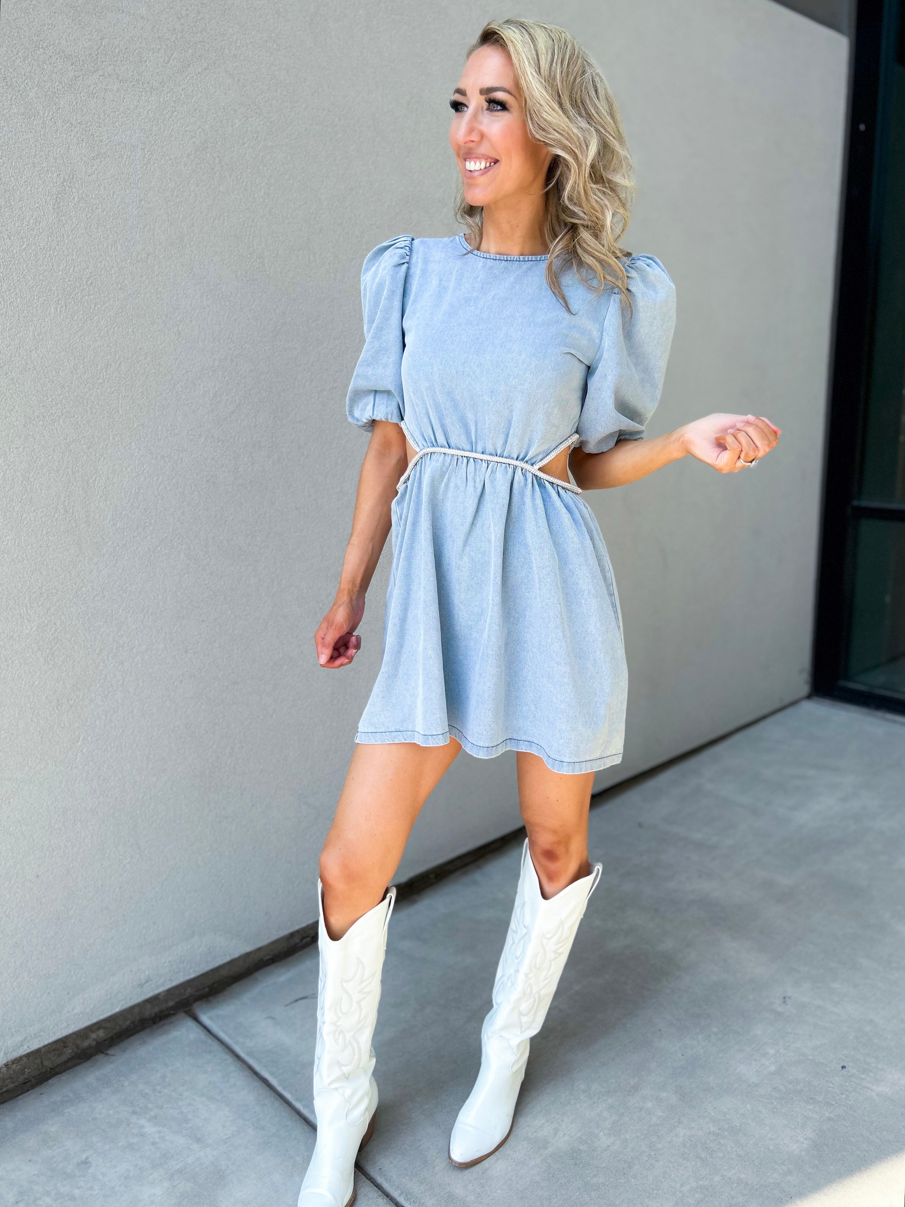 House of Holland x Lee Denim Shirt Dress with All Over Back Logo | ASOS