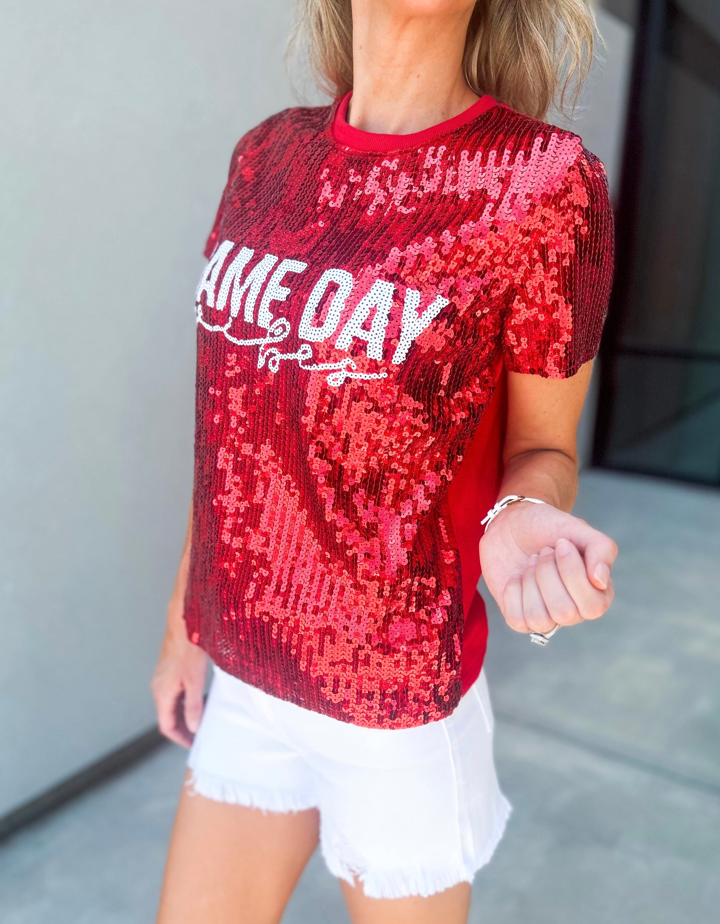 Game Day Vibes Sequin Top