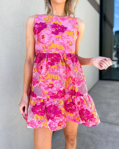 Francine Textured Floral Dress