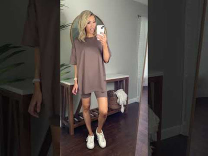 Blaine Oversized Top / Biker Shorts Set