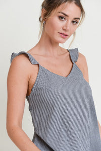 Checkered Tie Back Cami