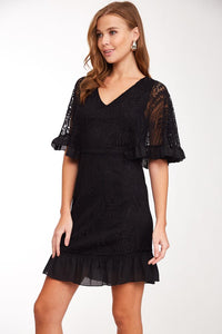 All to Myself Lace Bat Wing Dress