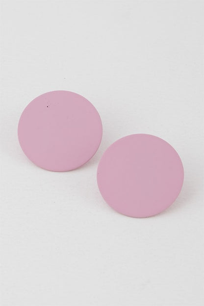 Clara Circular Earrings - Pink