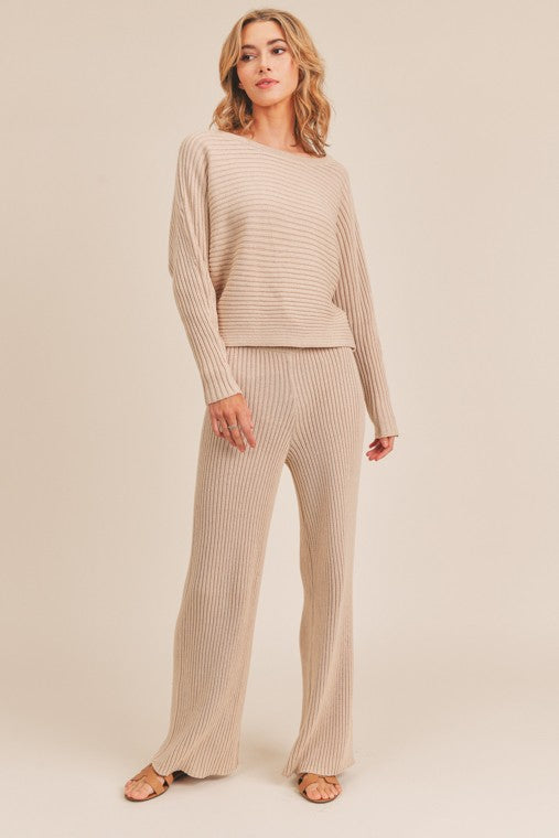 Samantha Ribbed High Waist Pant