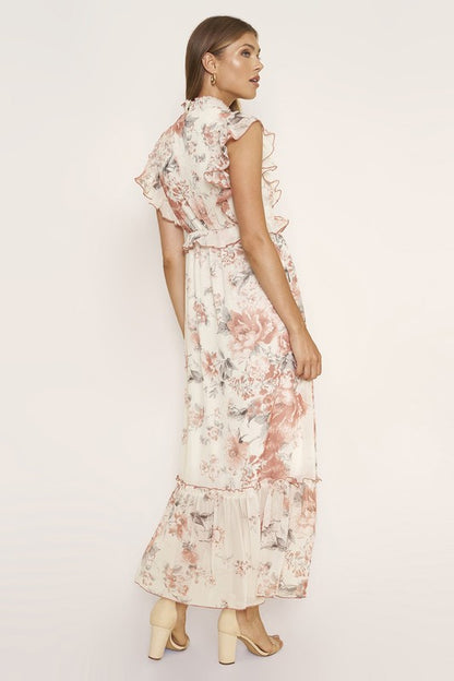 Cleo Ruffle Floral Midi Dress