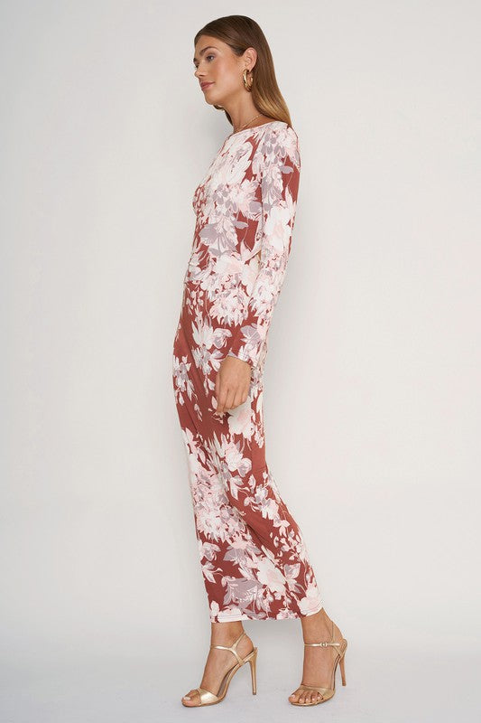 Woodruff Floral Cinch Back Maxi Dress