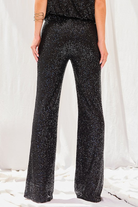 Jaylynn Sequin Flare Pants