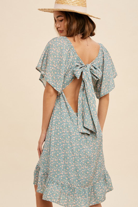 Kendry Open Back Bow Dress – Nova Lee Boutique Kendry Open Back Bow Dress – Nova Lee Boutique