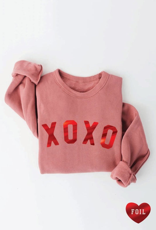 XOXO Red Foil Sweatshirt