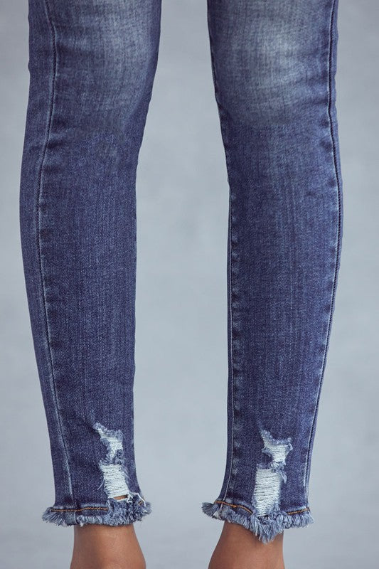 KanCan Jolene Distressed Ankle Super Skinny Denim Jeans
