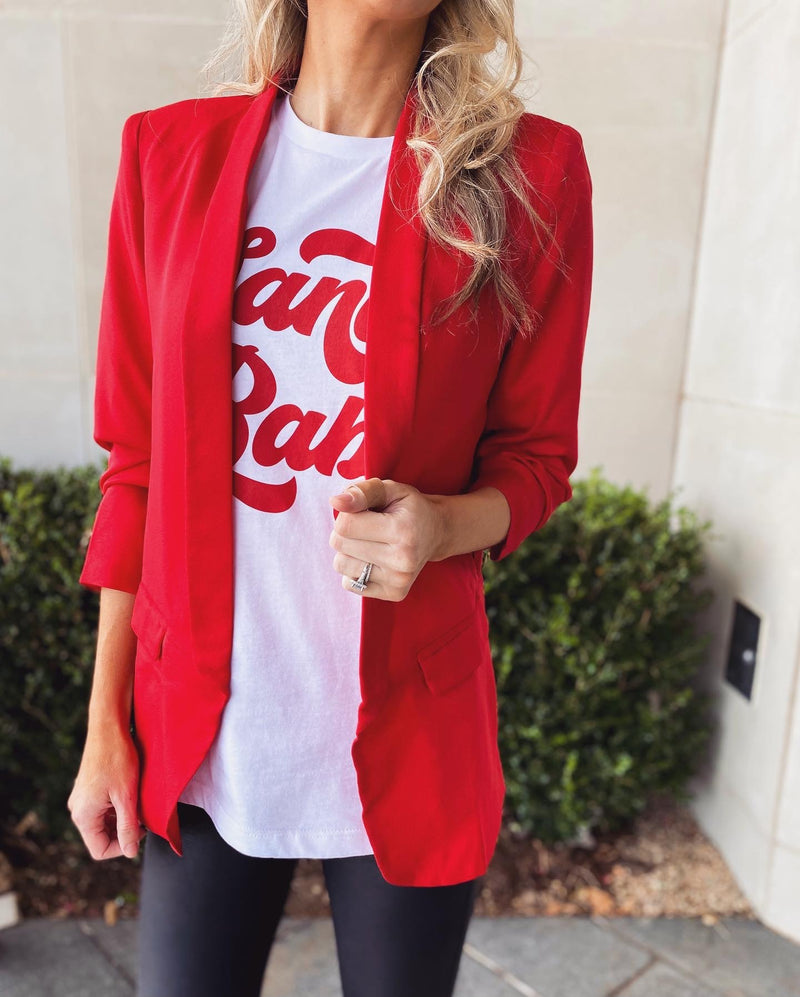 Bonny Boyfriend Blazer (Red)