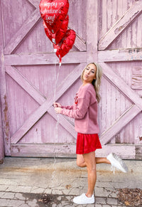 XOXO Red Foil Sweatshirt